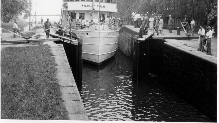 Pressbild - Göta Kanal - m/s Wilhelm Tham historisk bild
