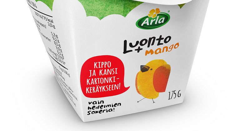 Arla Luonto + Mango -kartonkipakkaus