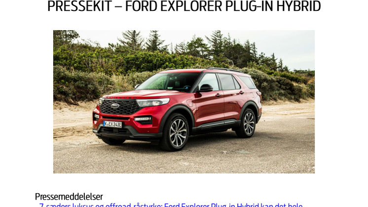 Pressekit - Ford Explorer Plug-in Hybrid