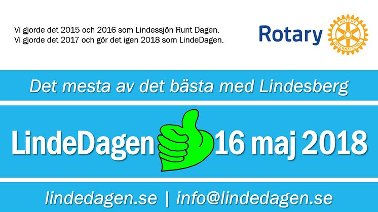 LindeDagen 2018 bjuder in utställare som vill visa det bästa med Lindesberg