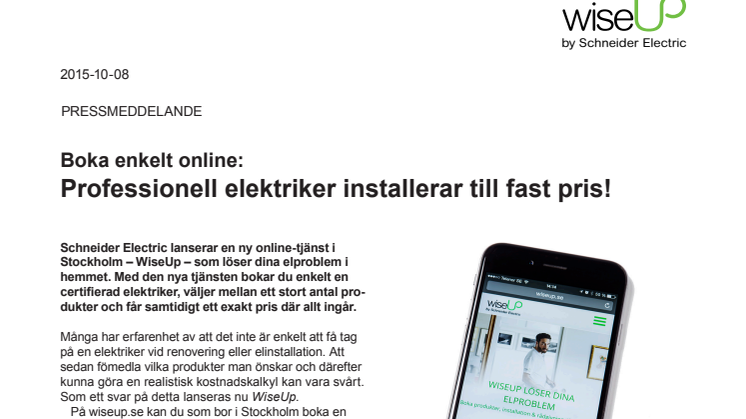 Boka enkelt online: Professionell elektriker installerar till fast pris!