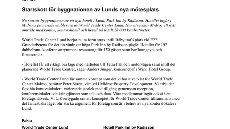 Startskott för byggnationen av Lunds nya mötesplats