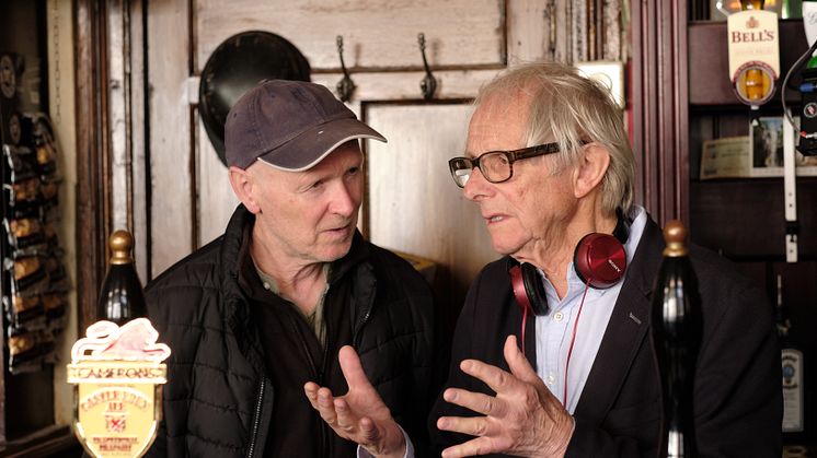 Manusförfattaren Paul Laverty och filmskaparen Ken Loach 