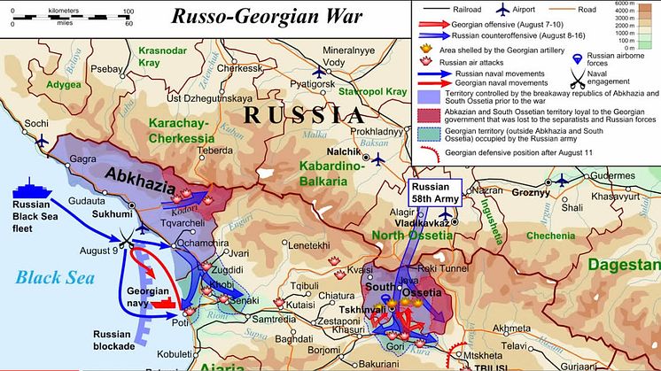 kriget Ryssland Georgien