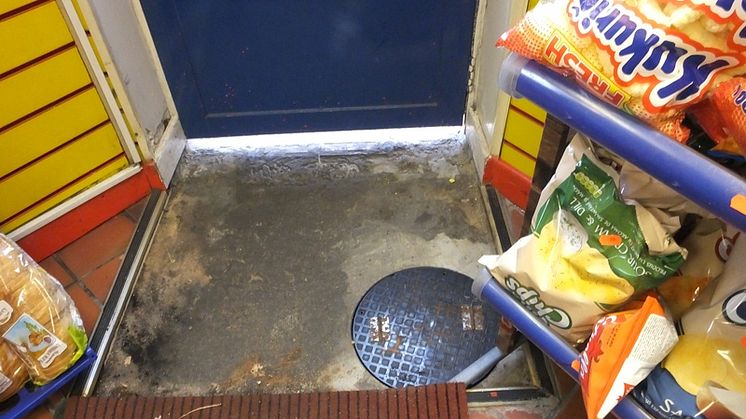 Op Batmobile - under shop floor mats fake drain cover NW04/15
