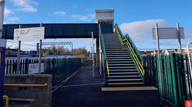 New footbridge opens at Royston station, Network Rail (3)