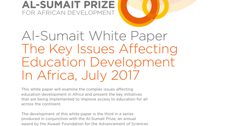 Al Sumait Prize publishes white paper on Education Challenges facing Afrcia