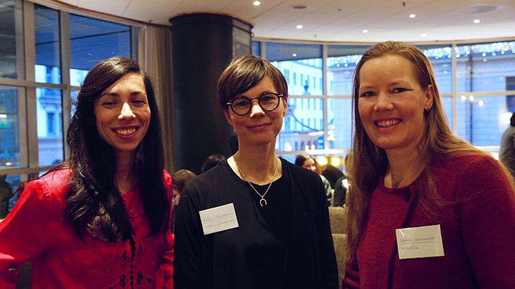 Madeleine Fridh, Rädda Barnen, Karin Fängström, Uppsala universitet och Emma Henriksson, fd ordförande i Riksdagens socialutskott.