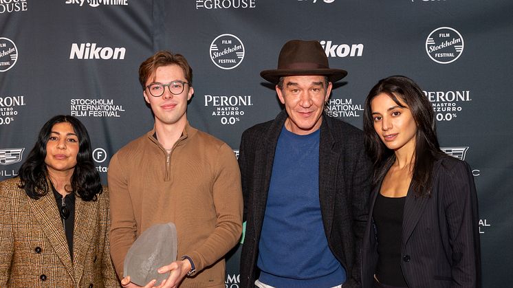 Bahar Pars, Noah Ragert,Daniel Espinosa,Sara Shirpey. Photo: Zoltan Kurhejja/ Stockholms filmfestival 2023