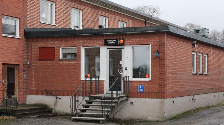 Pressinbjudan till invigning av Bergslagens Sparbanks nya kontor i Guldsmedshyttan