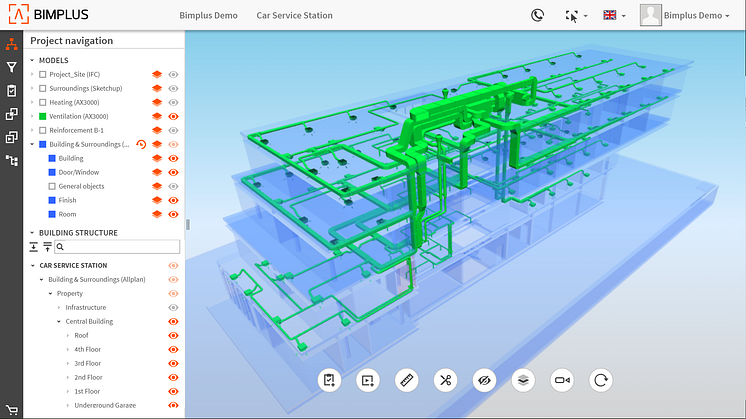 Project Navigation with Allplan Bimplus. Copyright: ALLPLAN