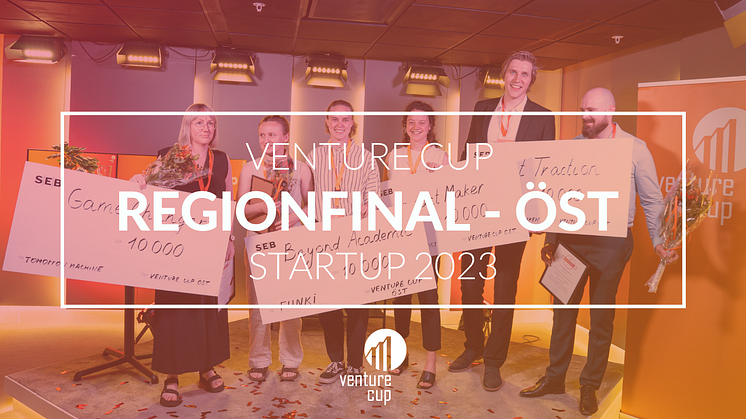 Vinnarna i Regionfinalen Öst i Venture Cup STARTUP 2023! Fotograf: Mathias Burestam, Ground Touch Media