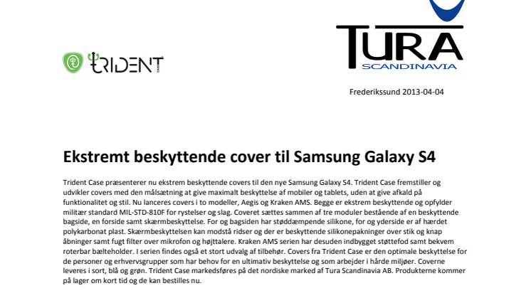 Ekstremt beskyttende cover til Samsung Galaxy S4