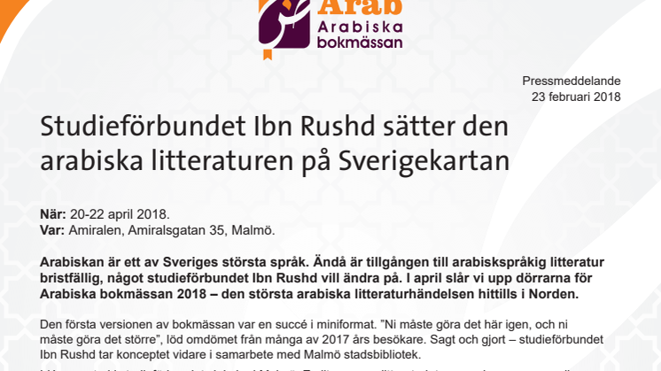 Studieförbundet Ibn Rushd sätter den arabiska litteraturen på Sverigekartan
