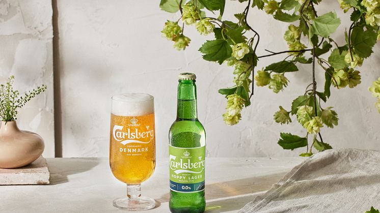 Carlsberg lanserar en helt ny alkoholfri öl  – Hoppy Lager 0,0 % med mer humle och mer smak