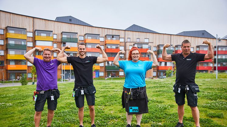 Fyra av våra kvartersvärdar som visar prov på inspirerande styrka.