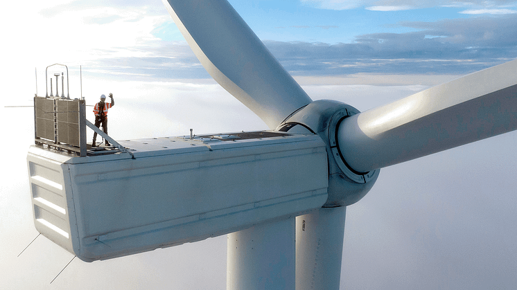 Windenergieanlage aus dem finnischen Prokon-Windpark Hedet.