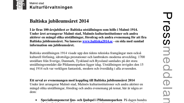 Baltiska jubileumsåret 2014