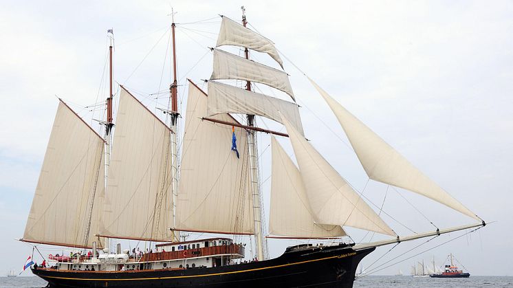 Segelfartyget Gulden Leeuw har anlänt tidigare än beräknat