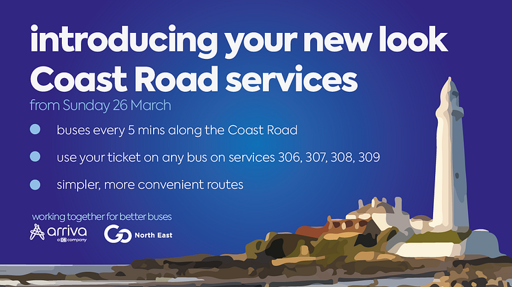 Improvements to Coast Road services from Sunday 26 March