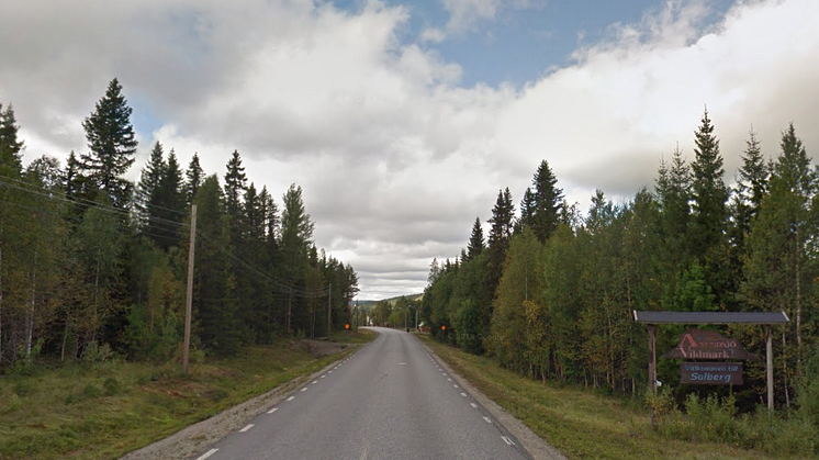 Sagavägen till Solberg. Foto: Google Maps.