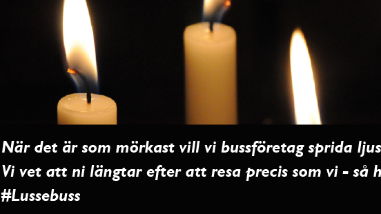 Under Luciadagen kommer Vy Flygbussarna och Vy Bus4You att medverka i manifestationen #Lussebuss.