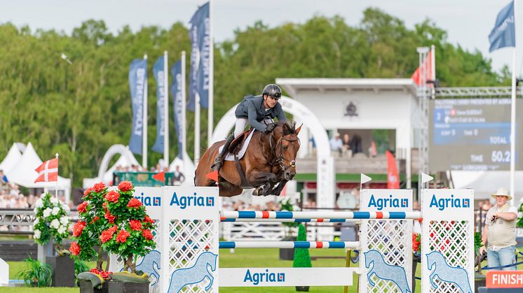 The Swiss team will return to Falsterbo Horse Show to defend their team title from 2023. Pictured is Steve Guerdat and Easy Star de Talma during Falsterbo Horse Show 2023.