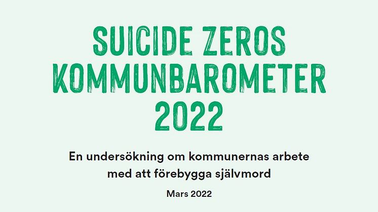 Ny rapport: Kommuner åtgärdar inte risker för självmord i den fysiska miljön