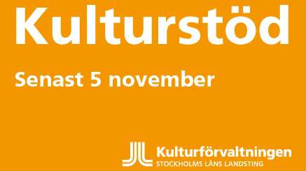 Sista ansökningsdag för Kulturstöd 5 november