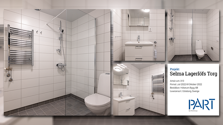 Part levererar 310 badrum till projektet Selma Lagerlöfs Torg i Göteborg.