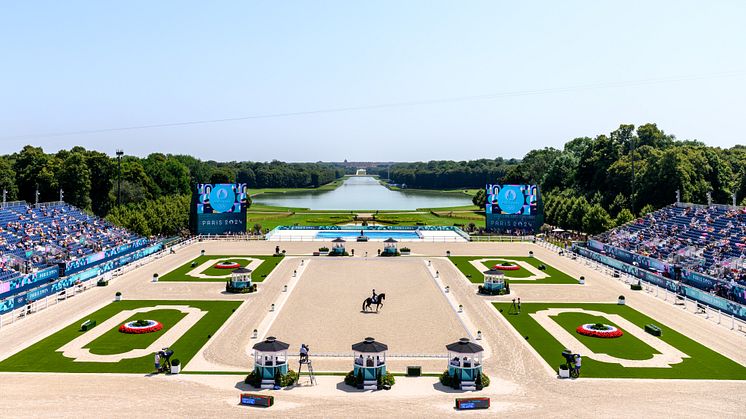 Dressyren är igång på OS i Paris. Under onsdagen avgörs kvalet i Grand Prix. Foto: Jon Olav Nesvold/Bildbyrån (ej fri för publicering)