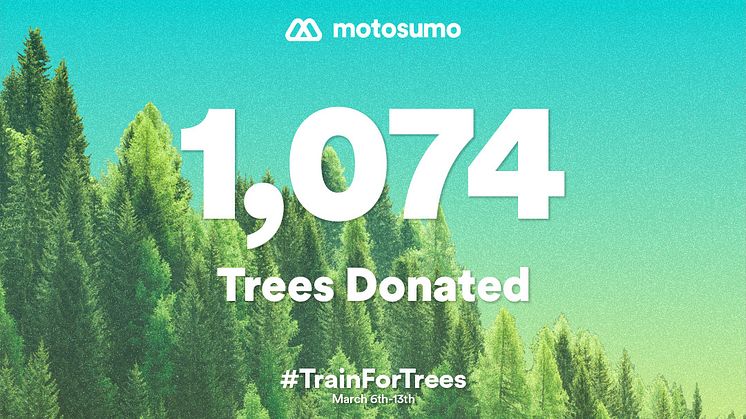 Motosumo members plant 1,074 trees with #TrainForTrees campaign