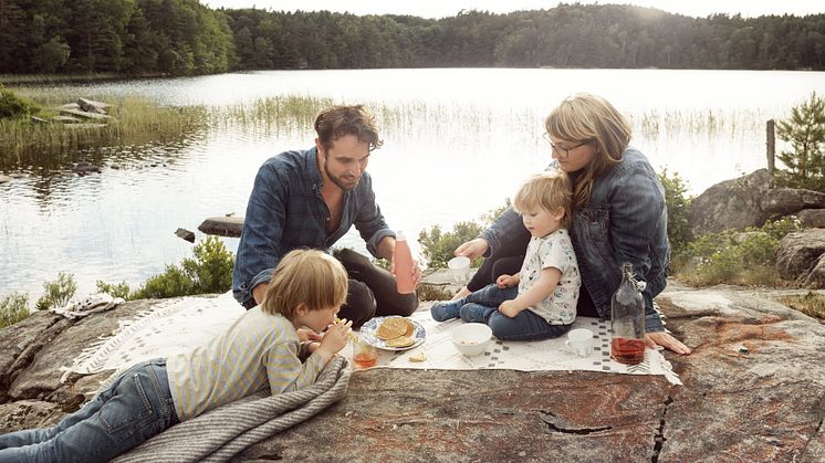 Mysig picknick vid Svinsjön i Äskhults by.