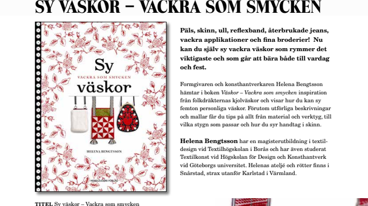 Vackra väskor & Virkmagi - Två nya böcker från Hemslöjdens förlag!