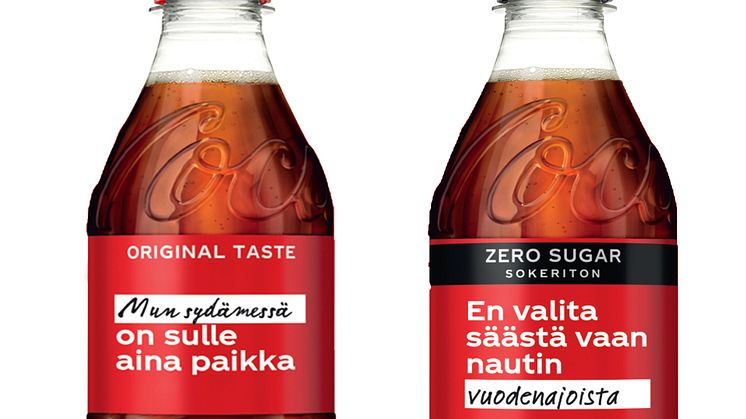 Coca-Cola pullossa paremman vuoden lupaus 2021