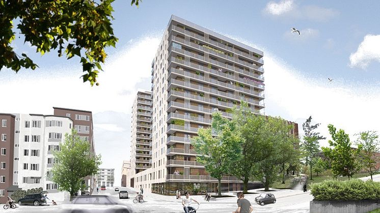 Strängbetong levererar TermoDeck till kvarteret Gladan 2 & 8, lågenergihus i Stadshagen