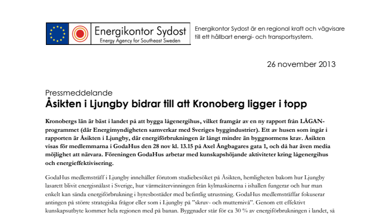 Åsikten i Ljungby bidrar till att Kronoberg ligger i topp