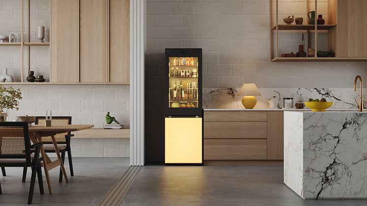 LG introducerar InstaView med MoodUP™ - en kombinerad kyl/frys som sätter färg på vardagen