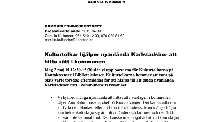 Kulturtolkar hjälper nyanlända Karlstadsbor att hitta rätt i kommunen