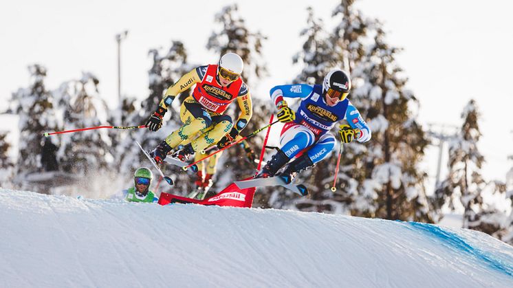 SkiCross-Wochenende beim Weltcup in Oberwiesenthal am Fichtelberg im März 2024 (Foto: Gepa Pictures)