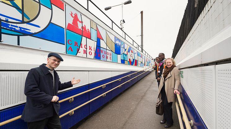 A new 24-metre mural has been unveiled at Thameslink's Cricklewood station - MORE IMAGES AVAILABLE TO DOWNLOAD BELOW