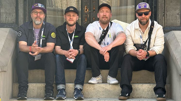 Teamet bakom CRDBAG deltog på Hollywoodmässan Cine Gear Expo i Los Angeles i juni.