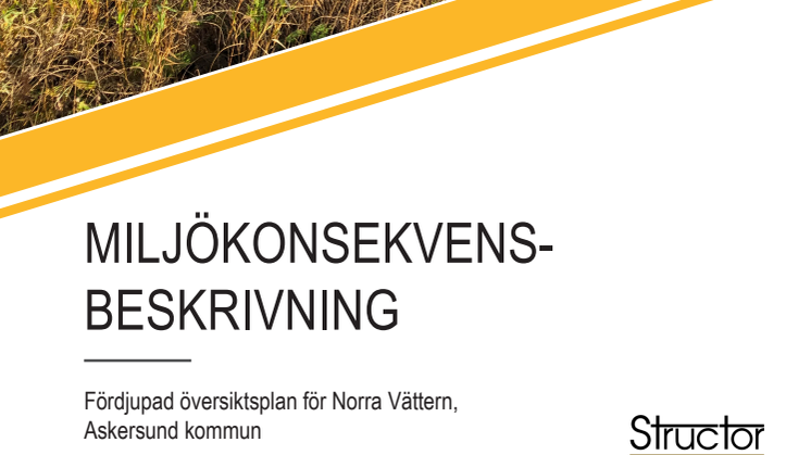 FÖP Norra Vättern, Miljökonsekvensbeskrivning - Samråd