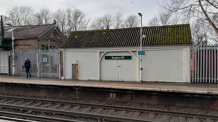 Burgess Hill station's old barn before conversion