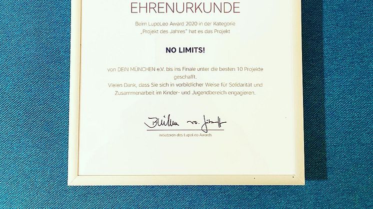 NO LIMITS! unter den Top Ten des LupoLeo Awards