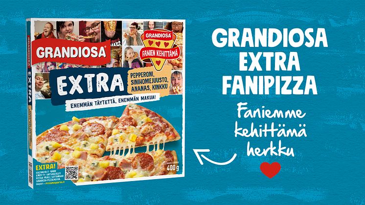 Grandiosa kehitti suomalaisten suosikkipizzan, jonka täytteet valittiin yli tuhannen Grandiosa-fanin äänestyksen perusteella.