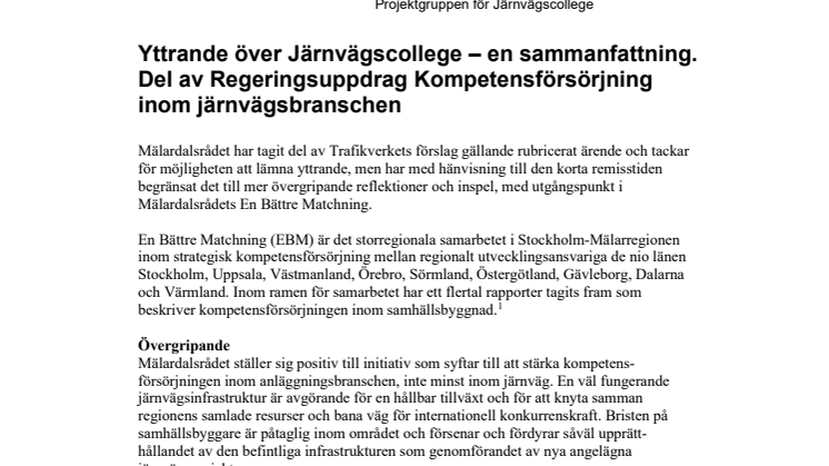 Mälardalsrådet - Yttrande Järnvägscollege.pdf