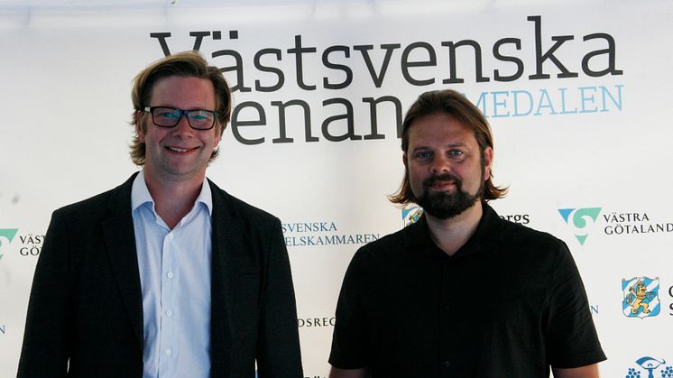 Fredrik Sjögren och Fredrik Sunnemark på plats i Almedalen.