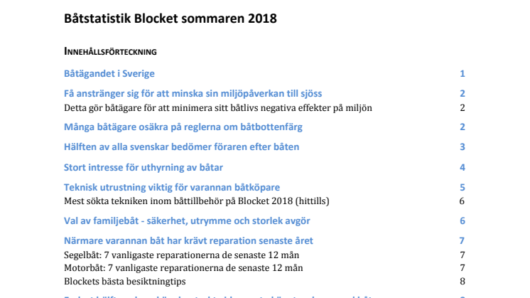 Blocket Båtrapport sommaren 2018