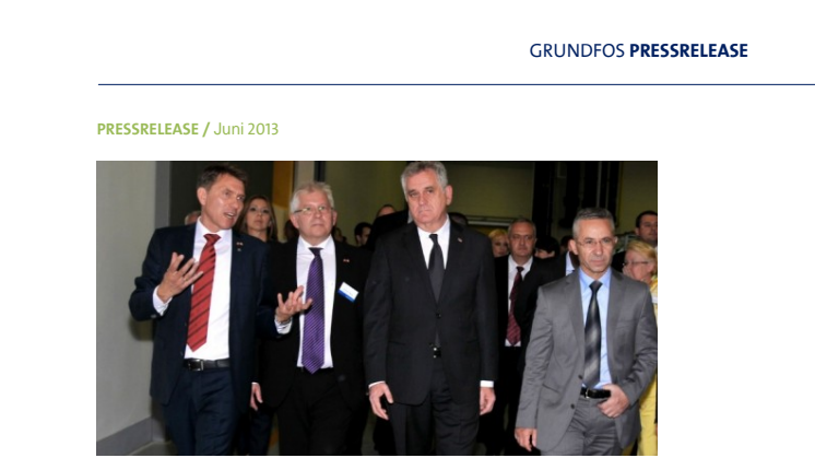 Grundfos öppnar ny fabrik i Serbien